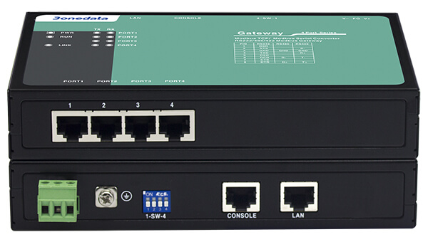 GW1104-4D(RS-232) | Bộ Chuyển Đổi Modbus Gateway 1x100M Copper, 4xRS-232