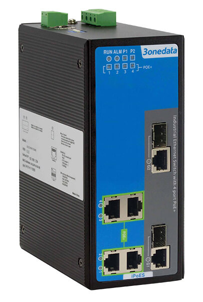 IPS716-2GC-4POE | Switch Công Nghiệp PoE Quản Lý Layer 2, 4x100M PoE, 2x1G Combo (SFP/RJ45)